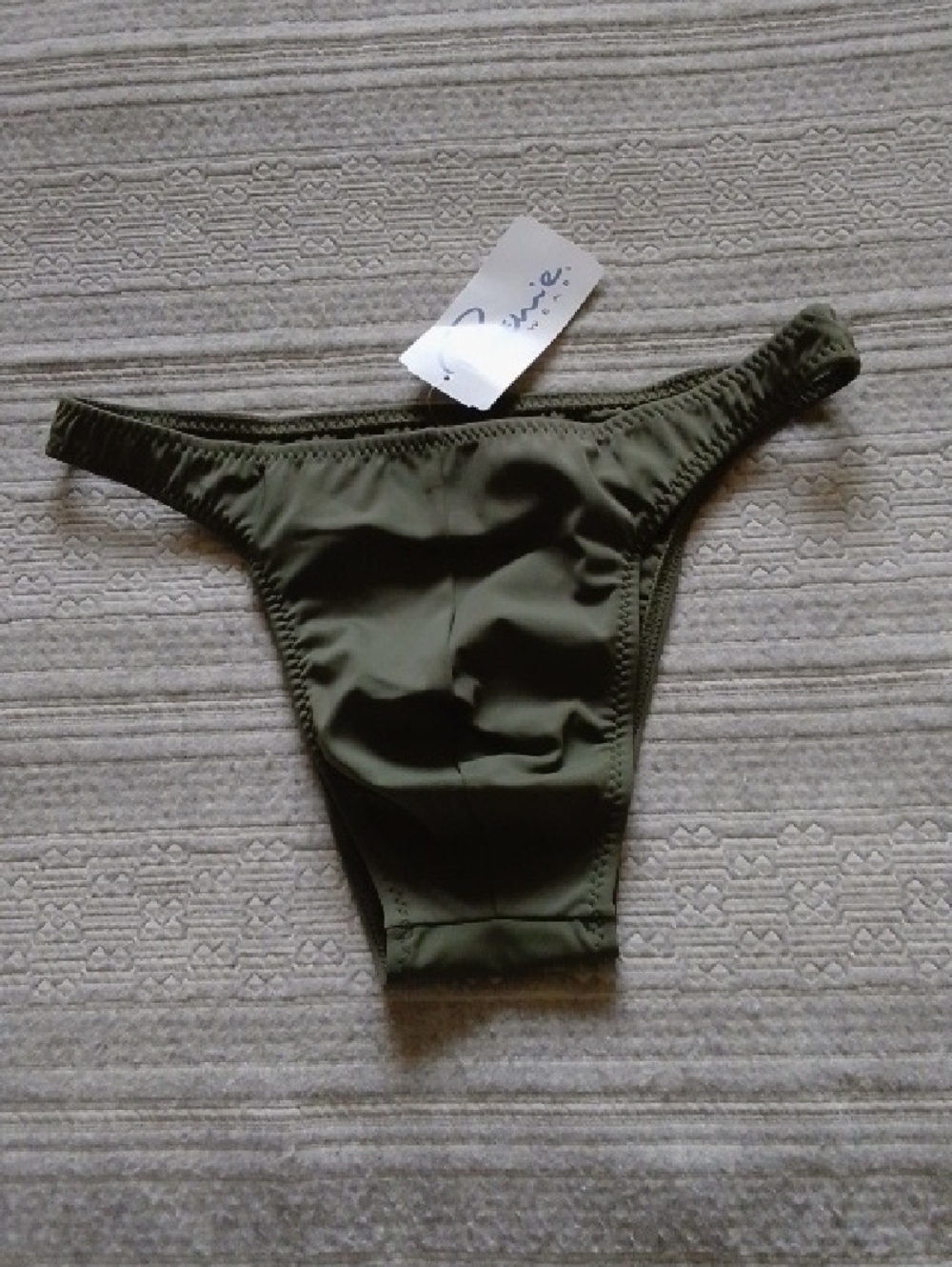 Ritchie Men Bikini Swimsuit Olive Green Xlarge Rare